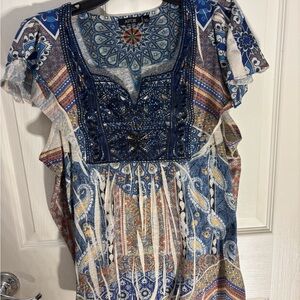 Apt. 9 Women's Multicolor Bohemian Blouse